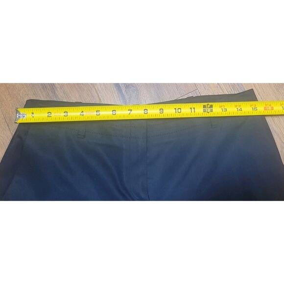 Piazza Sempione Women Black Wide Pants Made in Italy sz 12 cuffed hem 30" waist - Picture 4 of 9